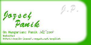 jozsef panik business card
